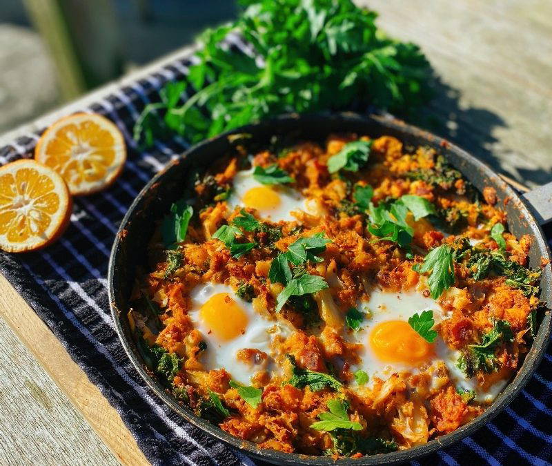 Potato Hash, Smoked Haddock & Baked Eggs