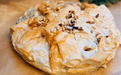 Spinach, Wild Garlic & Feta Filo Parcel