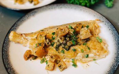 Cornish Sole with Beurre Noisette Croutons