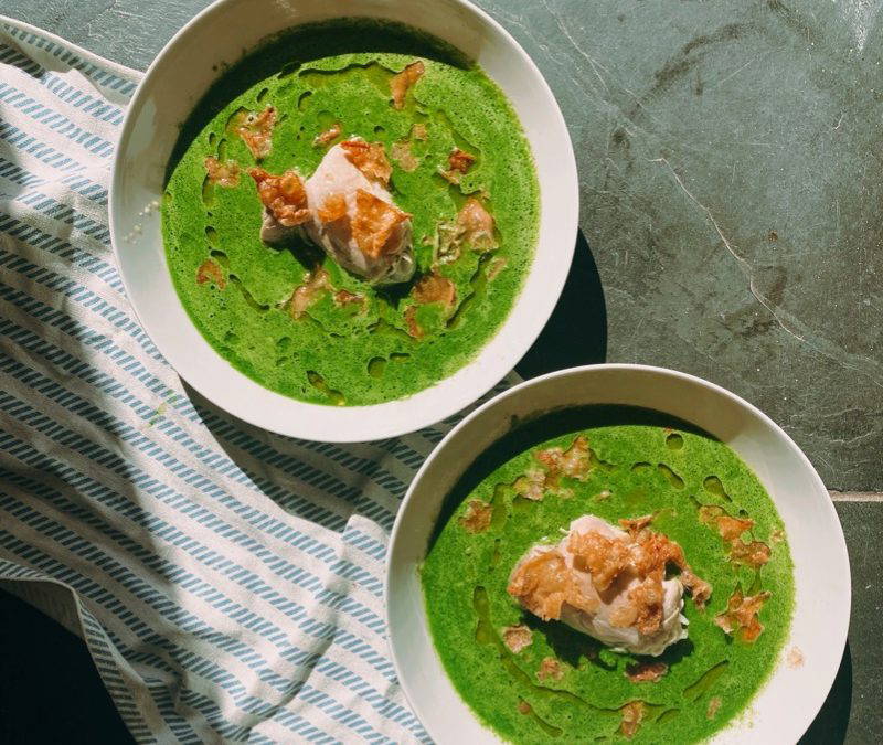 Poached Chicken & Foraged Vegetable Soup