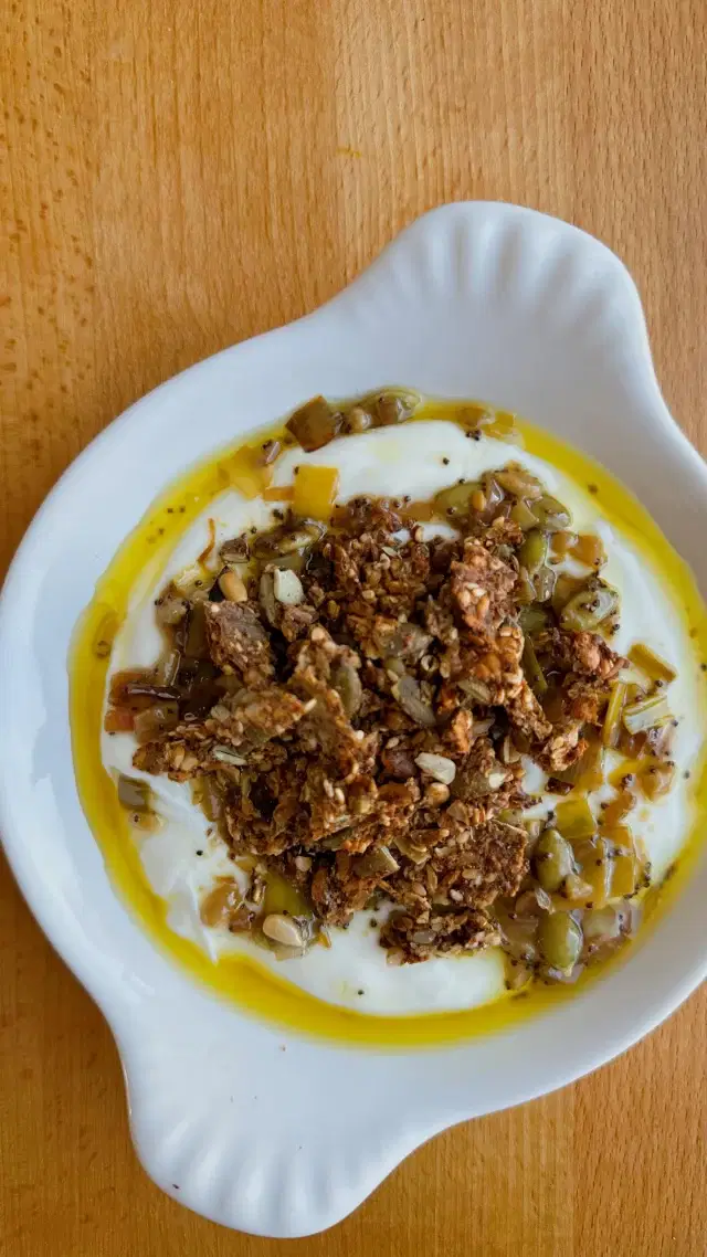 We are back with a good for the gut recipe... So why is this recipe Good For The Gut?

Flax seeds are rich in fibre and omega-3s, promoting digestion and supporting a healthy gut microbiome. Mixed seeds like pumpkin, sesame, and sunflower provide essential nutrients and prebiotic fibre to feed beneficial gut bacteria.  Finished with olive oil, the combination of these ingredients are both delicious and supportive of overall gut health.

I snack on these as crackers or chop them up for salad or dip toppers! 

Recipe 
75g Flax seeds
150ml Boiling Water
15ml Tamari 
150g Mixed Seeds (pumpkin, sesame & sunflower)
Optional Spices – 1 tsp fennel, 1tsp Caraway,  ¼ tsp Chilli Flakes, 1 tsp paprika & 1 tsp cumin 
Flaky Salt 
Olive Oil

- Preheat the oven to 170°C.
- Place the flax seeds in a heatproof bowl and pour over the boiling water. Stir to combine and let sit for 5 minutes to thicken. It should be an egg-like consistency. 
- Add the remaining ingredients to the bowl and mix thoroughly until well combined.
- Line a flat baking tray with parchment paper and lightly grease it with olive oil.
- Spread the mixture onto the prepared tray, smoothing it out into a thin, even layer.
- Bake in the oven for 30 minutes, or until the mixture feels firm and set, roatet the tray half way through cooking. Turn the oven down to 160°C.
- Remove the tray from the oven and carefully flip the crackers over. Return to the oven and bake for an additional 10 minutes, or until the crackers are firm. You really want to totally dry out the crackers and so can turn the oven to 140C and bake for a further 10 minutes if needed. 
- Allow the tray to cool; the crackers will continue to firm up as they cool. Break into pieces and serve.

#flaxseedcrackers #flaxseeds #guthealthdiet #gut #healthy #delicious